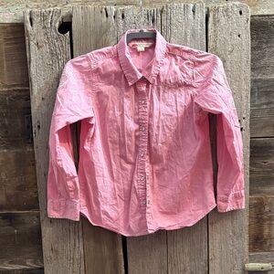 Charming Pink Kids Blouse with embroidered sleeves size large